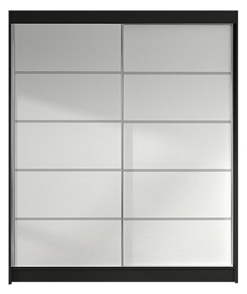 Šatní skříň LINO IV šířka 120 cm - černá/bílá