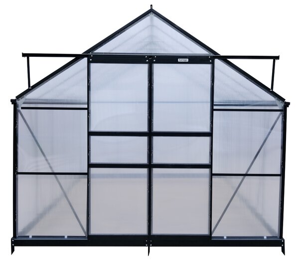Furnigo Zahradní skleník 310x250x195 cm + základna - černý