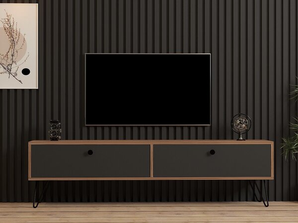 TV stolek/skříňka Nukone (atlantická borovice + černá)