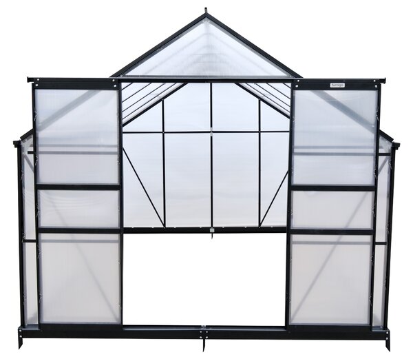 Furnigo Zahradní skleník 310x250x195 cm + základna - černý