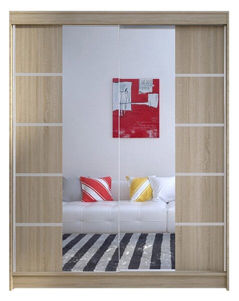 Šatní skříň CAMINO V šířka 150 cm - dub sonoma