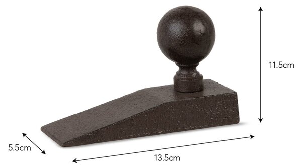 Kovová dveřní zarážka Cast Iron Black Garden Trading