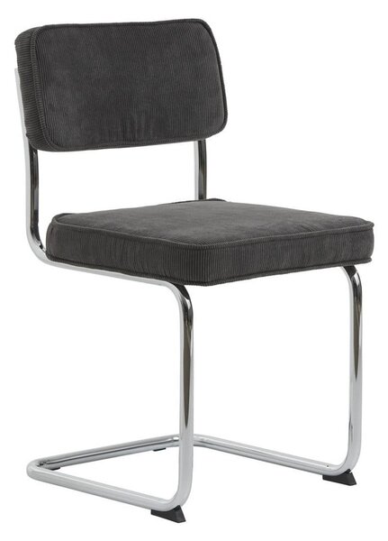 Šedá manšestrová jídelní židle Rupert – Unique Furniture