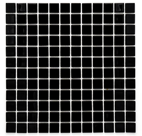 Skleněná mozaika černá 23x23mm