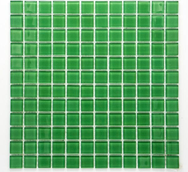 Skleněná mozaika zelená 23x23mm
