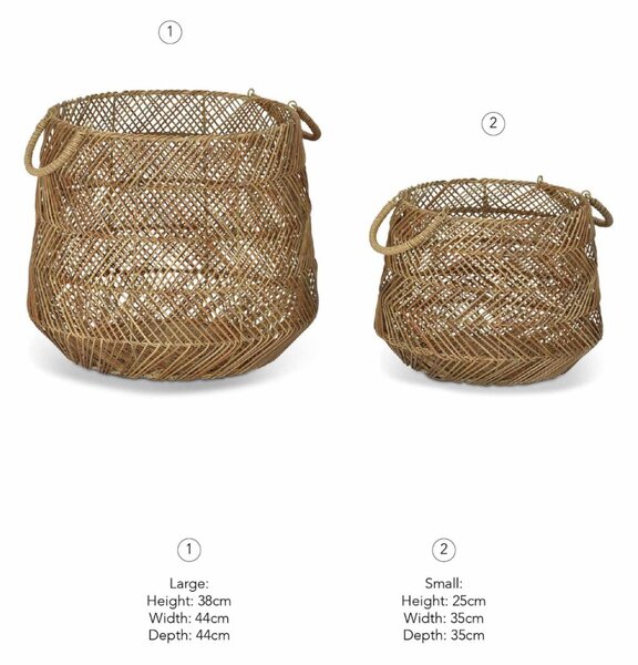 Set 2 ks košíků Hinton Woven Basket Garden Trading