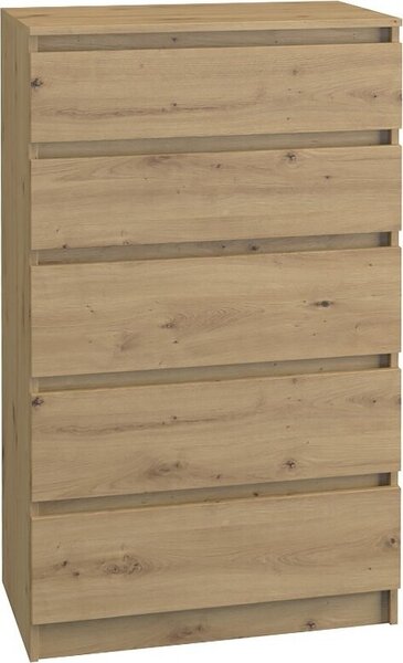 Topeshop M5 ARTISAN, Dub, 5 zásuvka/zásuvek, Dřevotřískové desky, Jednobarevný, Moderní, Dřevotřískové desky