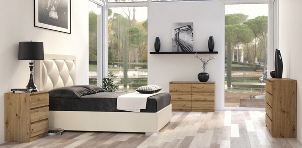 Topeshop M5 ARTISAN, Dub, 5 zásuvka/zásuvek, Dřevotřískové desky, Jednobarevný, Moderní, Dřevotřískové desky