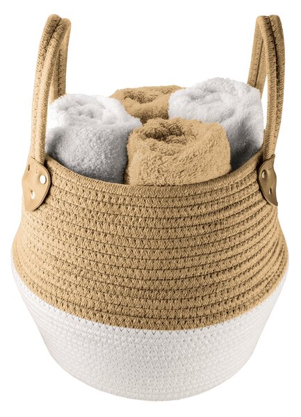Kleine Wolke Patch koupelnový košík bílá-hnědá 8649270062