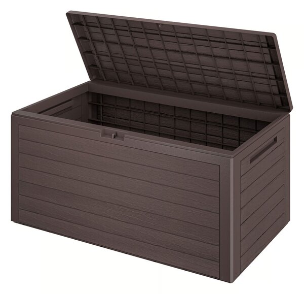 Úložný box WOODEBOX, 280L, 120x46x57cm, tmavě hnědá Prosperplast