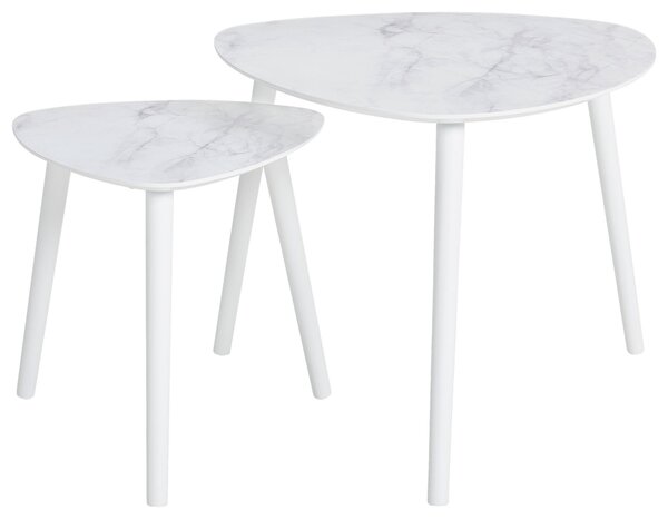 SADA ODKLÁDACÍCH STOLKŮ, vícebarevná, bílá, dřevo, 60/40/60/40/48/40 cm PBJ - Online Only konferenční stolky, Online Only