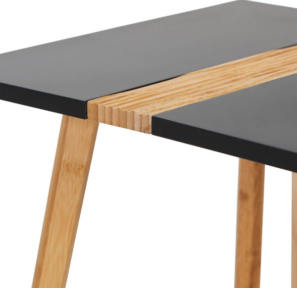 SADA ODKLÁDACÍCH STOLKŮ, přírodní barvy, černá, dřevo, 60/40/60/40/45/40 cm MID.YOU - Online Only konferenční stolky, Online Only