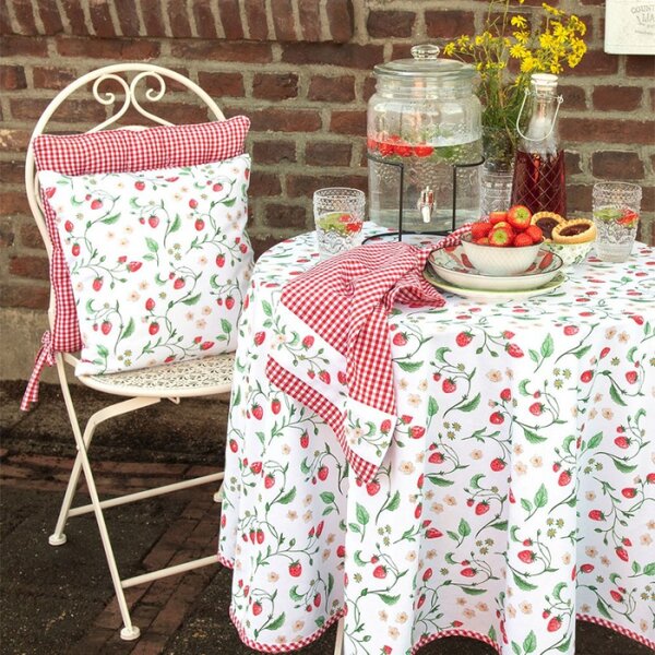 Povlak na polštář s motivem lesních jahod Wild Strawberries