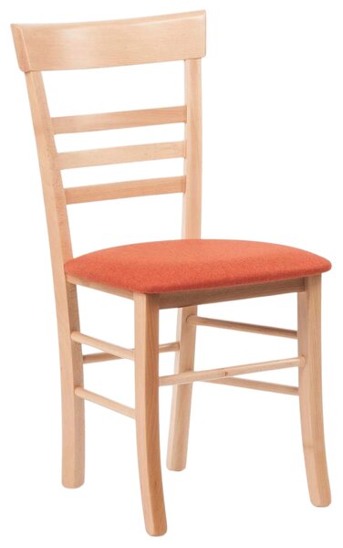 Jídelní čalouněná židle SIENA — masiv, látka, více barev, nosnost 155 kg Buk Lux 10 Terracotta