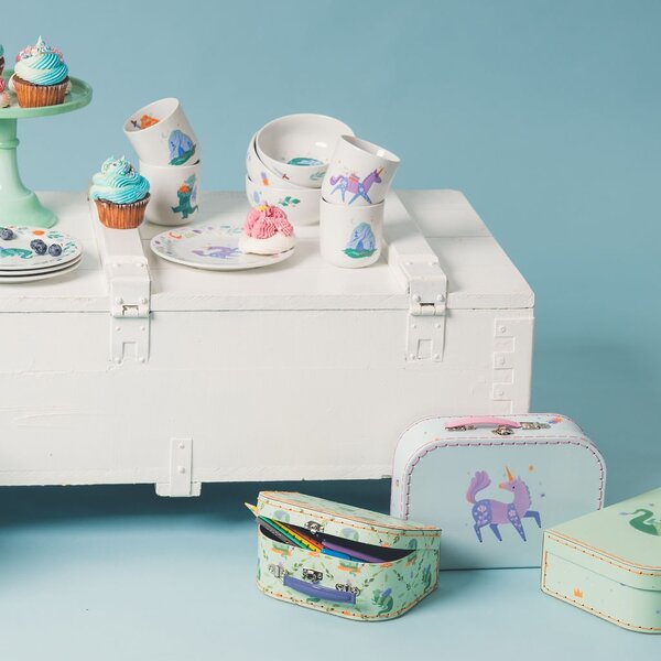 Dětský porcelánový talíř Jednorožec Ø 19 cm