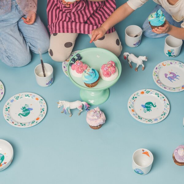 Dětský porcelánový talíř Drak Ø 19 cm