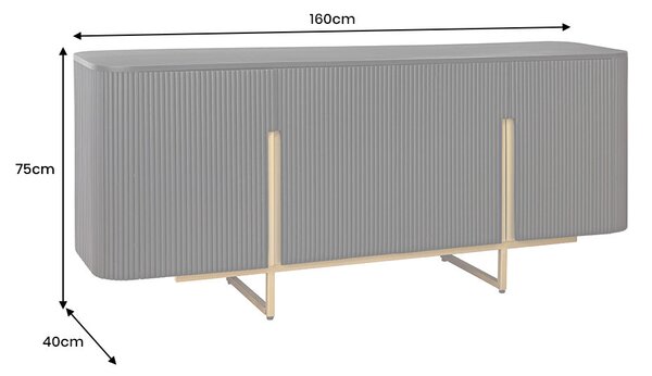 Komoda GATSBY 160 CM černá/zlatá masiv mango Nábytek | Úložné prostory | Komody | Nízké