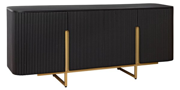 Komoda GATSBY 160 CM černá/zlatá masiv mango Nábytek | Úložné prostory | Komody | Nízké