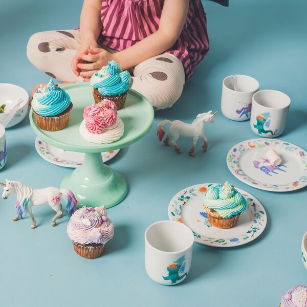 Dětský porcelánový talíř Jednorožec Ø 19 cm