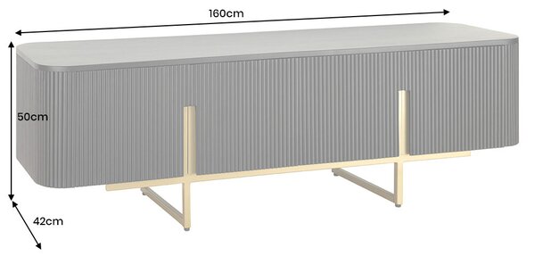 Televizní stolek GATSBY 160 CM černá/zlatá masiv mango Nábytek | Obývací pokoj | Televizní stolky