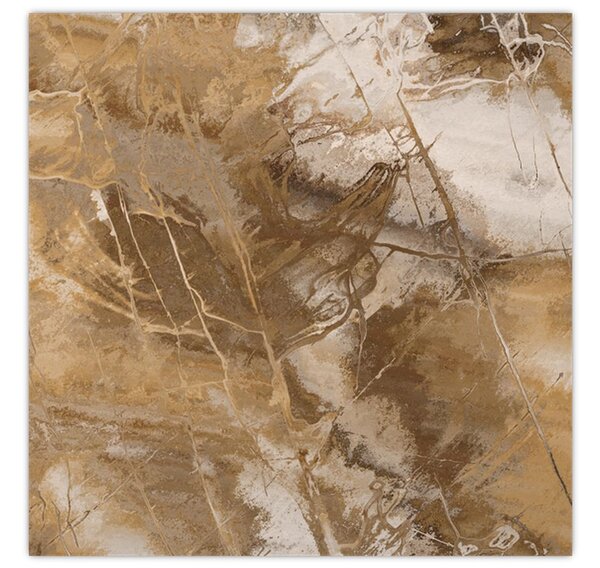 Obraz - Hnědá abstrakce (30x30 cm)
