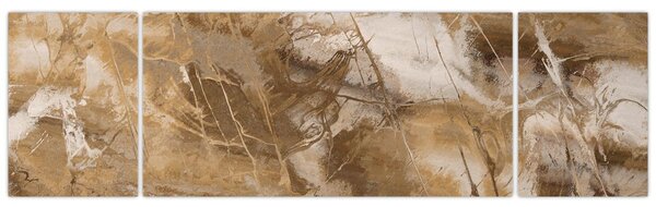 Obraz - Hnědá abstrakce (170x50 cm)