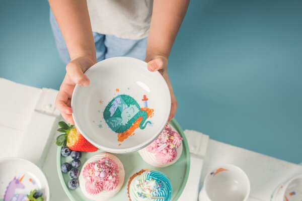 Dětská porcelánová miska Drak 400 ml