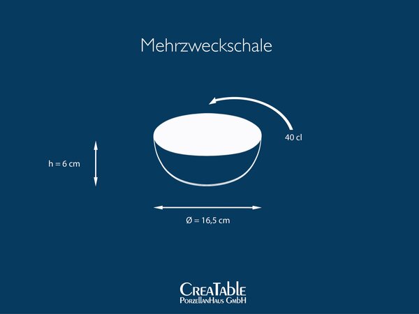 SADA MISEK kamenina keramika 16,5 cm Creatable - Sada misek, Online Only