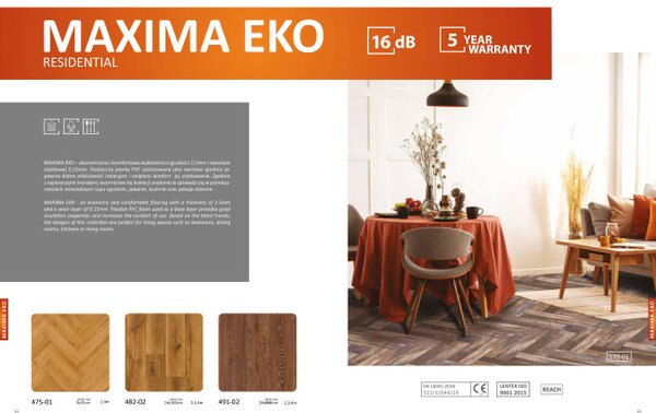 PVC podlaha MAXIMA EKO 611-01