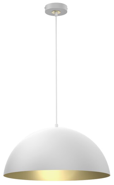 Závěsné svítidlo Beta, 1x zlaté/bílé kovové stínítko, (fi 35cm), w/g