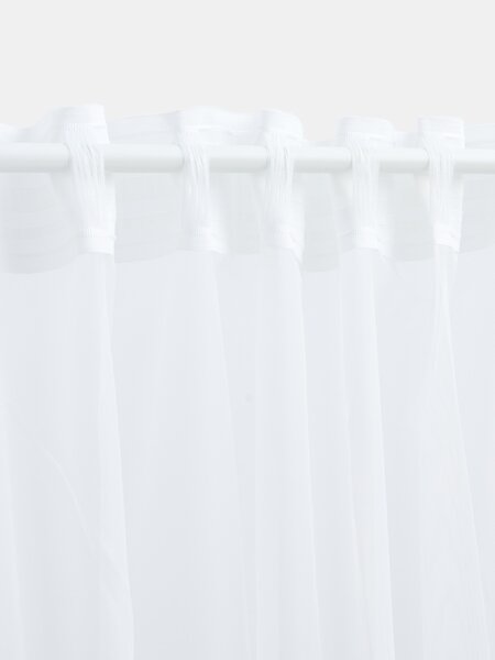 Sinsay - Záclona s ozdobnou rostlinnou výšivkou - bílá
