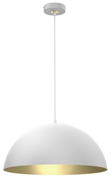 Závěsné svítidlo Beta, 1x zlaté/bílé kovové stínítko, (fi 35cm), w/g