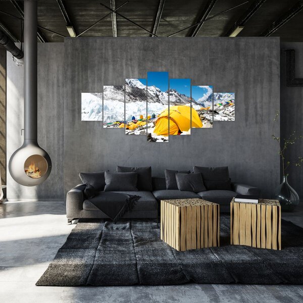 Obraz - Kempování v horách (210x100 cm)