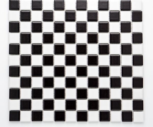 Keramická mozaika šachovnice 25x25mm