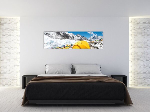 Obraz - Kempování v horách (170x50 cm)