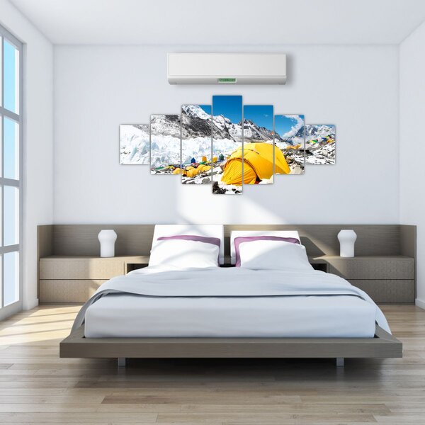 Obraz - Kempování v horách (210x100 cm)