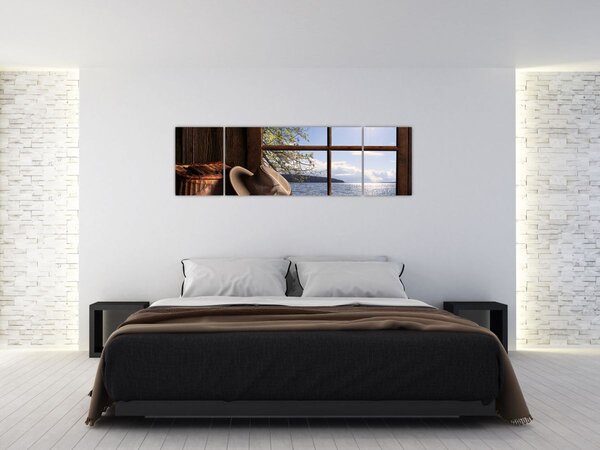 Obraz - Rybářská výbava (170x50 cm)