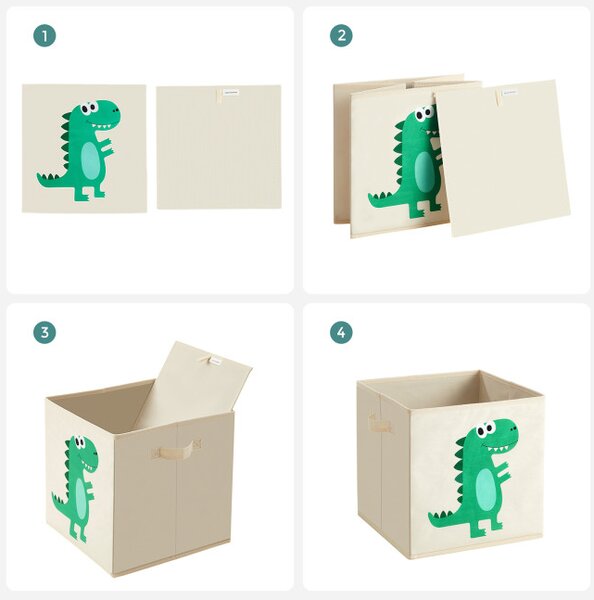Dětské stohovatelné boxy na hračky RFB704W03 (3 ks)