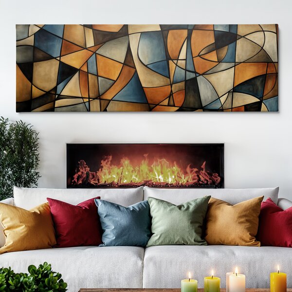 Obraz na plátně - Večerní záchvěv, Abstrakce FeelHappy.cz Velikost obrazu (šířka x výška): 120 x 40 cm