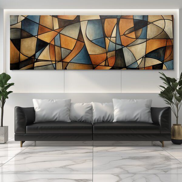 Obraz na plátně - Večerní záchvěv, Abstrakce FeelHappy.cz Velikost obrazu (šířka x výška): 120 x 40 cm