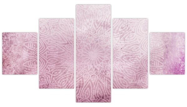 Obraz - Mandala v růžové zdi (125x70 cm)
