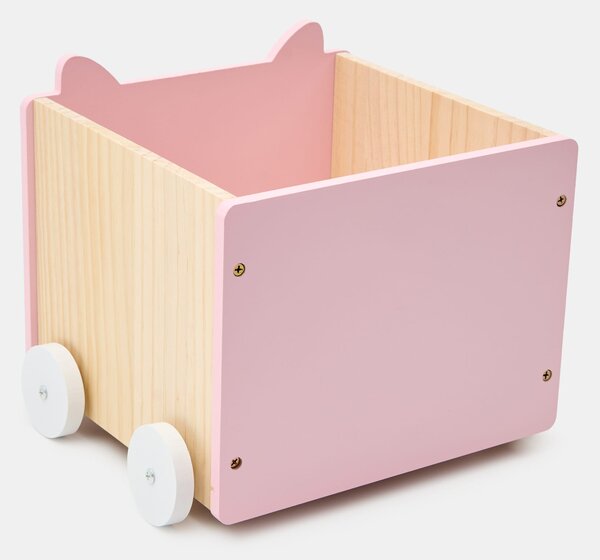 Sinsay - Úložný box na kolečkách s motivem kočky - růžová