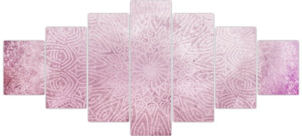 Obraz - Mandala v růžové zdi (210x100 cm)