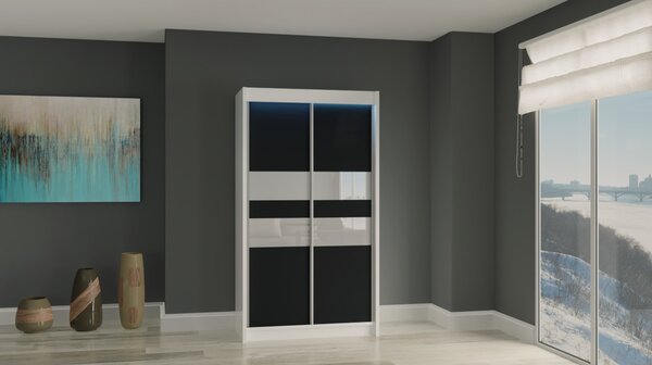 Kvalitní Šatní Skříň Finezja 120 cm Černá