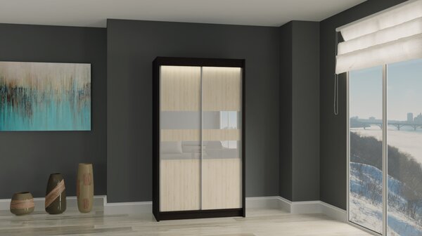 Kvalitní Šatní Skříň Finezja 120 cm Černá