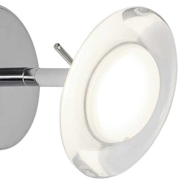 Nástěnné svítidlo Ellipse, 1x chromové kovové stínítko, ch