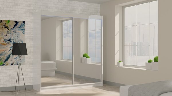 Kvalitní Šatní Skříň Debora 200 cm Bílá