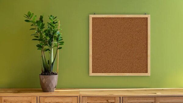 ALLboards korková tabule 40x40 cm dřevěný rám NATURAL