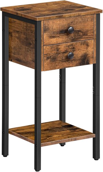 Noční stolek Vasagle Noxwood 35 cm černý/hnědý