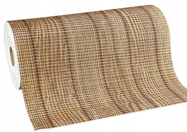 Koupelnová předložka na metry Pěnová předložka Protiskluzová hnědá lamely 300x65 cm